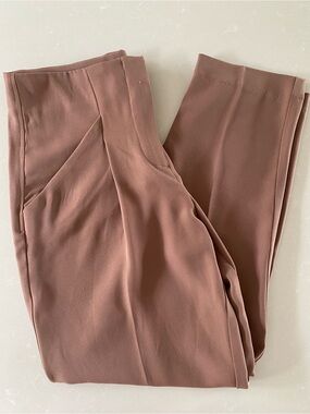 Belle Vere Women's High-Waist Trouser Pants - Dusty Rose